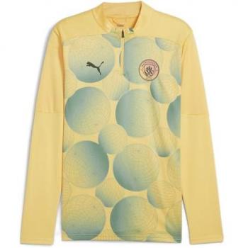 Manchester City Training Zip Shirt Flaxen/Blue – PUMA