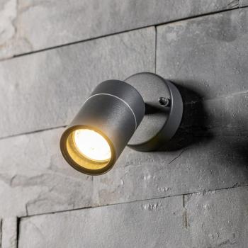 Projecteur Plafond Extérieur GU10 LED IP44 Gris
