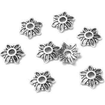 Fournitures d'accessoires en alliage forme de fleur, 50 pièces