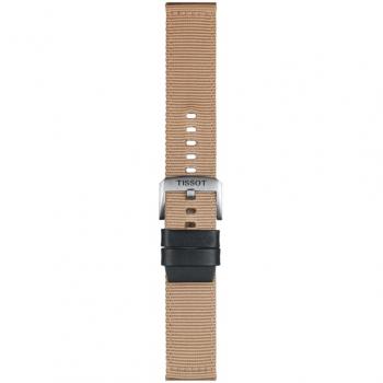 Tissot T852.046.752 Uhrenarmband 22 mm Textil Beige