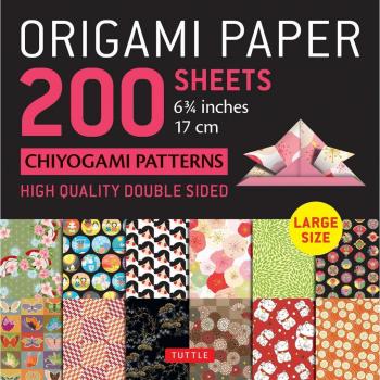 Origami Paper 200 sheets Chiyogami Patterns 6 3/4 (17cm)