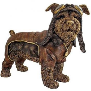Figura Bulldog Marrone 25x32x15 cm