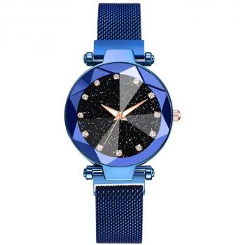 Luxury Diamond Quartz Watch with 3D Glass Dial
