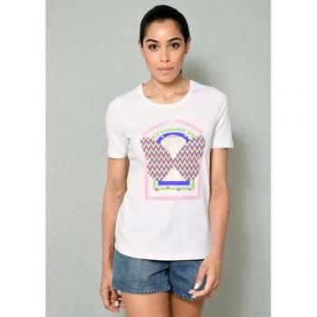 Alba Moda Kurzarmshirt mit buntem Motiv