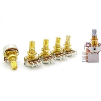 Potentiomètres de guitare A500K - 6 pièces (5 A + 1 B)