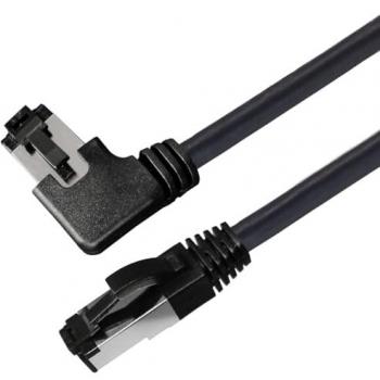 Maxtrack CAT 8.1 S/FTP 1.50m Right Angle RJ45 Network Patch Cable - Black