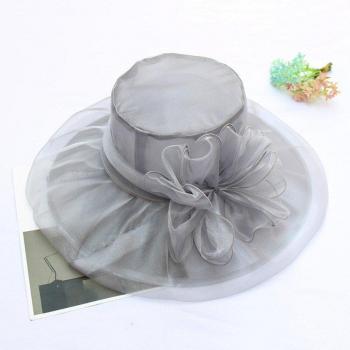 Sommerhüte 2024: Blumentopf‑Gitter-Organza-Hut für Frauen