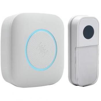 Uni-Com Wireless Plug-in Door Chime with 150m Range, 30 Melodies, LED Alert