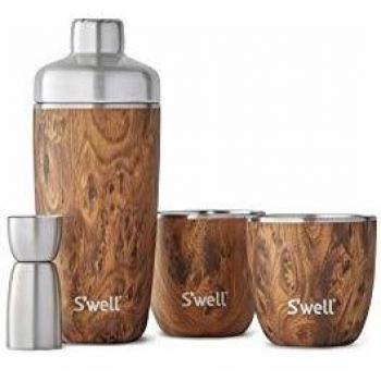 S’well 12000‑B18‑00820 Stainless Steel Teakwood Mixers