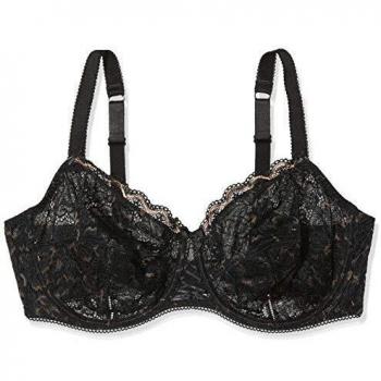 Bestform Damen Luccia Bügel-BH, Schwarz, 80C