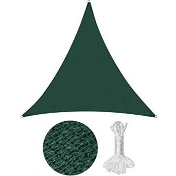 Toldo Vela de Sombra 5x5x5m Triangular Protección UV Verde