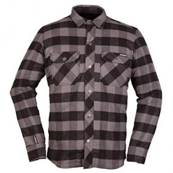 Camicia da moto Modeka Nooner Nero Grigio XL