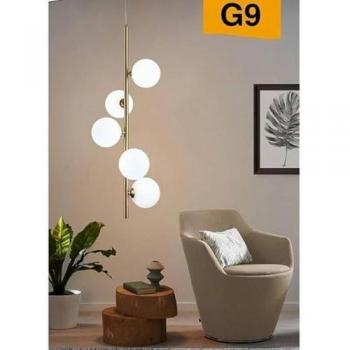 Suspension Luminaire Bronze 5 Sphères
