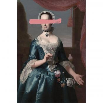 Acrylglasbild QUEENCE Frau Bilder Gr. B/H/T: 100cm x 150cm x 2,4cm, rosa