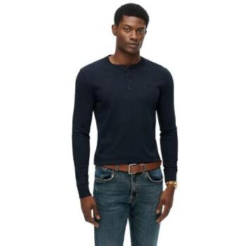 Grandad Long Sleeve Eclipse Navy T‑Shirt