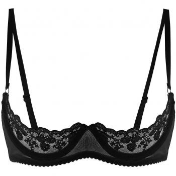 Brassiere Empujador con Encaje y Copas Acolchadas