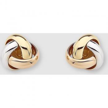 Oro Tricolor Elegante Pendientes Femeninos
