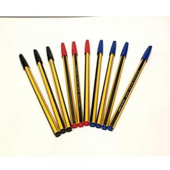 Penna a Sfera Blu Nero Tipo Punta Conica