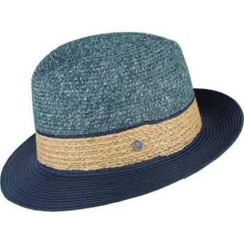 Bugatti Blue Straw‑Mix Bogart Hat – Medium (56‑57 cm)