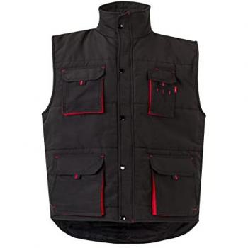 Chaleco Industrial Velilla Negro Rojo Acolchado S