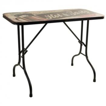 ALEXANDRA HOUSE Mesa rectangular de metal negro