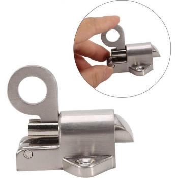 Zinc Alloy Anti-Theft Security Latch with Automatic Spring for Easy Installation - Home Door Bolt Replacement