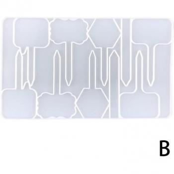 Silicone Flower Label Card Mold - DIY Gardening Sign Craft Tool for Epoxy Resin