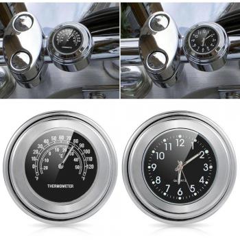22-25MM Moto Handlebar Clock with Thermometer