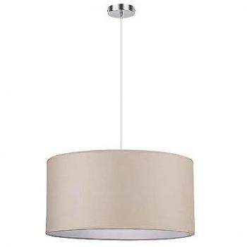 SENKO Lámpara Colgante Chanza 3xe27 Cromo/beige 50x50 cm