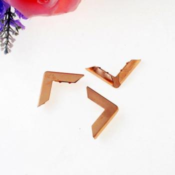 Elegant Rose Gold Book Corners - 20 Pieces