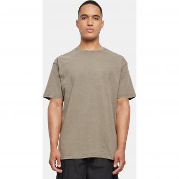 Maglietta Love Yourself First Acid Washed Oversized Dark Khaki