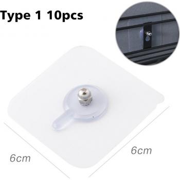 5/10pcs Waterproof PVC Adhesive Nails - Seamless Wall Hooks for Posters and Decorations
