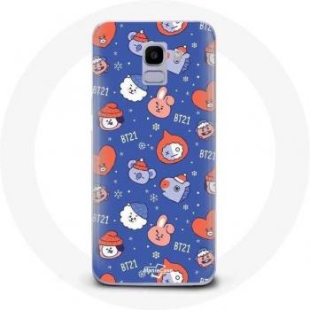BTS BT21 Weihnachts-Hülle für Samsung Galaxy A8 2018 2023