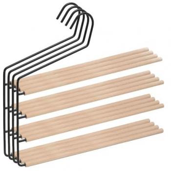 Perchas Finas y Resistentes para Pantalones - Pack de 4 Unidades