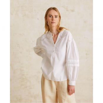Blusa De Mujer Algodón Bordados White Yerse modelo 40242_1