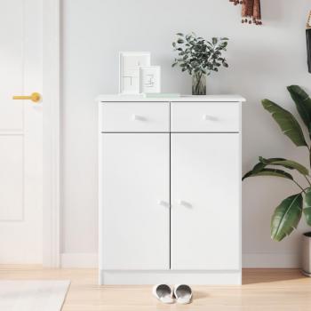 VidaXL Shoe Cabinet ALTA White 77x35x96 cm Solid Wood Pine