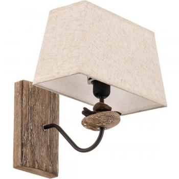 Applique murale Seregon de ONLI avec abat-jour en tissu et décor en métal et en pierre