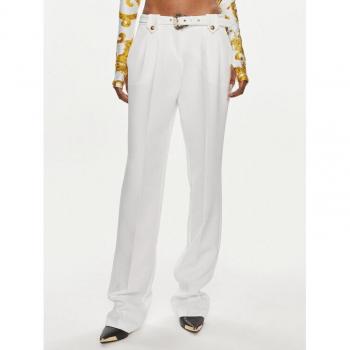 Versace Ladies' Folded Zipper Trousers in White 2XS