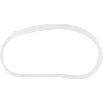 500x weiße Gummibänder für Haare 1mm