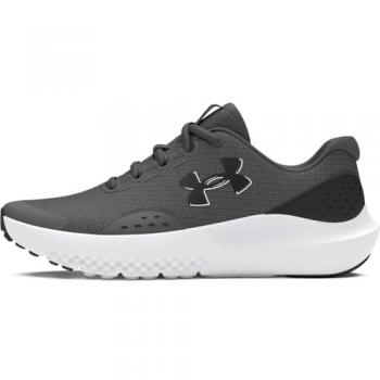 Boy's Under Armour Youths Surge 4 Trainers (Light Grey) - Size: K6