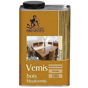 Vernis Bois Chêne Foncé - Brillant - 1L - Les Anciens Ébénistes