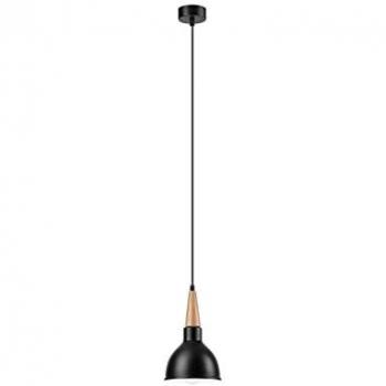 Lamkur Francesca Dome Pendant Light Black, 1x E27