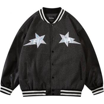 Letter Embroidery Baseball Jacket