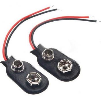KSOL 9Volt Batterie Clip mit Kabel 10 Stück