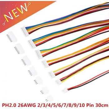 20 Stück JST 2,0 PH Männlich-Weiblich Stecker mit Kabel