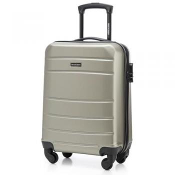WITTCHEN Handgepäckkoffer GLOBE LINE 32 l, beige, 4 Rollen, Hartschalenkoffer, Teleskopgriff, Zahlenschloss
