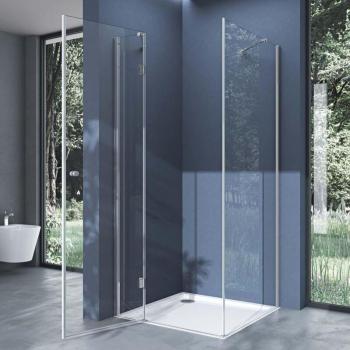 Cabine de douche transparente 80×80 cm, porte pivotante, format rectangle – Sogood Ravenna5
