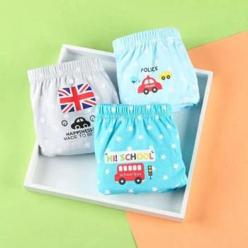 Pack de 3 slips pour garçons – Coton illustré (4-12 ans)