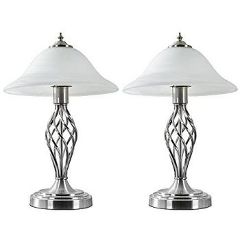 Memphis Silver Table Lamp Pair