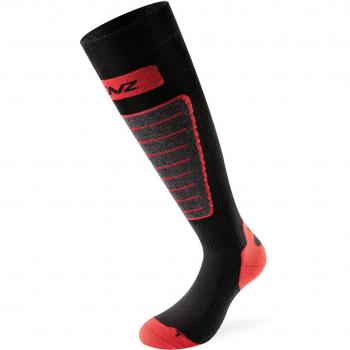 Lenz Skiing Socken 1.0 - Unisex - 35-38 - Schwarz Grau Rot